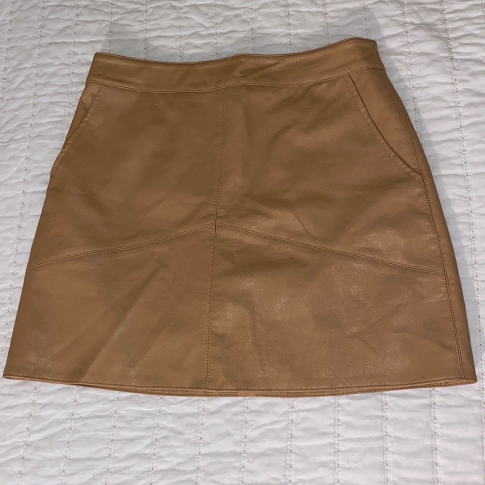 Lulus Tan Leather Skirt